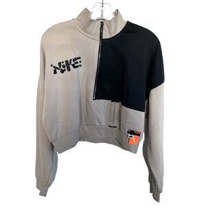 Nike x Eileen Tjan Crop 1/2 Zip Sweatshirt Color Block  Sz M Artist Series NEW